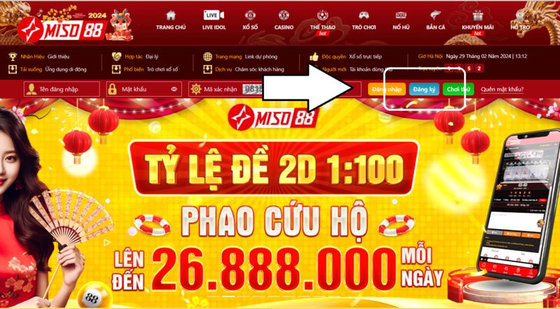 Hướng dẫn đăng ký Miso88 bằng vài bước đơn giản